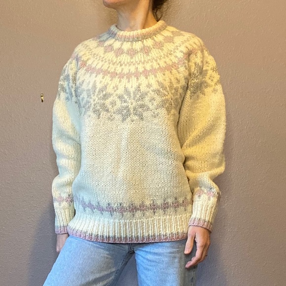 💐 Vintage Eddie Bauer 100% Wool Sweater - Picture 1 of 7